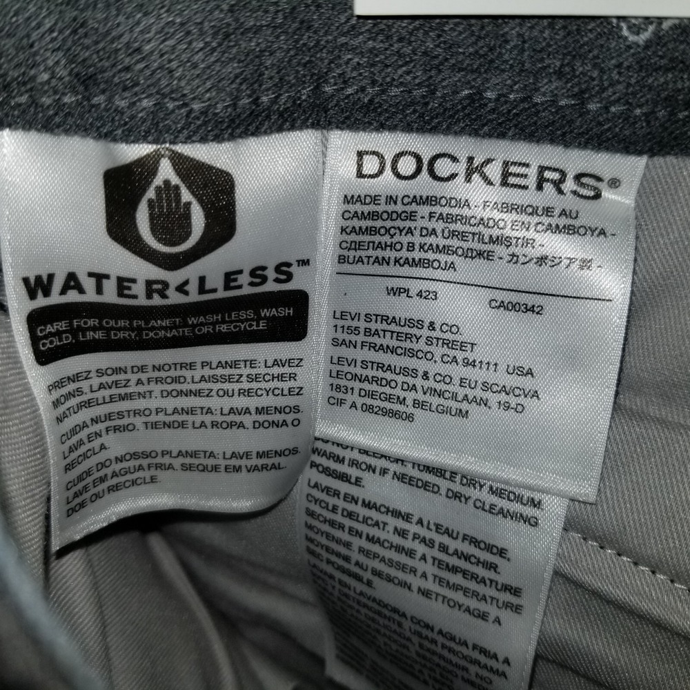 NWT Dockers Mens Pants 29x32 Workday Khaki Charcoal Smart 360 Flex Slim Fit NEW - Picture 5 of 15